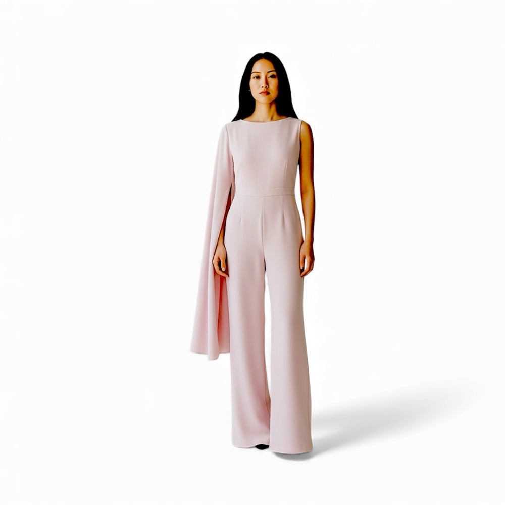 Few Moda NWT blush pink exaggerated sleeve sexy contemporary jumpsuit medium